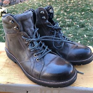 Roan by Bed Stu Dino Mens Brown Leather Lace Up Casual Dress Boots - Size 8